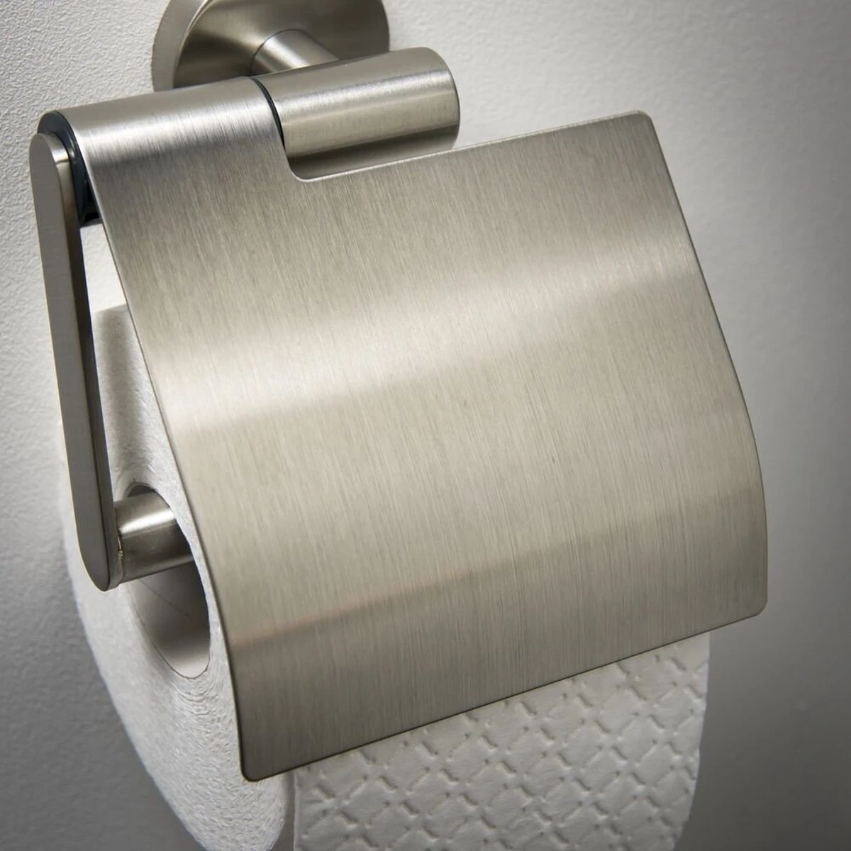 Tiger Boston - Toiletrolhouder Met Klep - RVS Geborsteld 9 Tiger Boston - Toiletrolhouder Met Klep - RVS Geborsteld - Afbeelding 7