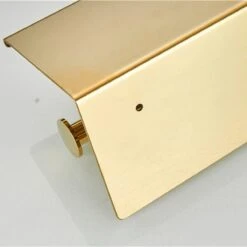 Merkloos TDR - Dubbele Toiletrol Houder - RVS - Met Geïntegreerd Goudkleurig Plankje / Planchet -Merkloos Shop 1200x1200 336