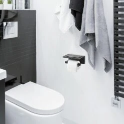 Toiletrolhouder Met Planchet - WC Rolhouder - Badkameraccessoires - Mat Zwart - 18,5x11 Cm -Merkloos Shop 1200x1200 37