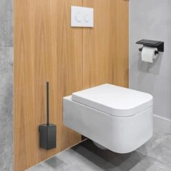 Toiletrolhouder Met Planchet - WC Rolhouder - Badkameraccessoires - Mat Zwart - 18,5x11 Cm -Merkloos Shop 1200x1200 39