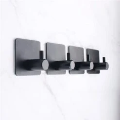 Eavy Set Van 2 Handdoekhaakjes – Zelfklevend – Zelfklevende Haakjes – Wandhaak – Plakhaakjes – RVS – Zwart - Inclusief Ontvetter -Merkloos Shop 1200x1200 408