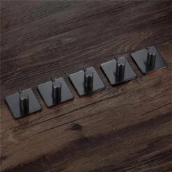 Plakhaakjes - Handdoekhaakjes - Ophanghaak - Wandhaak - Vaatdoekhouder - Zelfklevend - RVS - Zwart -Merkloos Shop 1200x1200 429