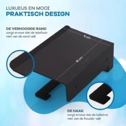 WITTS WC Rolhouder Met Plankje - Zelfklevend - Hoge Kwaliteit - Toiletrolhouder -Merkloos Shop 1200x1200 46