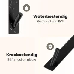 NovaQ Handoekhaakjes - Handoekhouder- Zwart - Douchewand Haak - Set Van 2 Stuks -Merkloos Shop 1200x1200 464