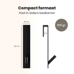 NovaQ Handoekhaakjes - Handoekhouder- Zwart - Douchewand Haak - Set Van 2 Stuks -Merkloos Shop 1200x1200 466