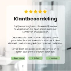 NovaQ Handoekhaakjes - Handoekhouder- Zwart - Douchewand Haak - Set Van 2 Stuks -Merkloos Shop 1200x1200 467