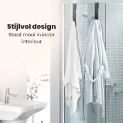 NovaQ Handoekhaakjes - Handoekhouder- Zwart - Douchewand Haak - Set Van 2 Stuks -Merkloos Shop 1200x1200 468