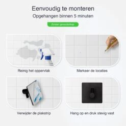 EAVY Zelfklevende Handdoekhaakjes – Set Van 4 Handdoekhouders - RVS -Merkloos Shop 1200x1200 473