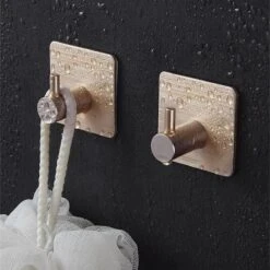 Merkloos Handdoekhaakjes 4 Set Zonder Boren - RVS - Goud - Vierkant Zelfklevend - Badjas - Theedoek Hanger Keuken Badkamer Handdoek Haakjes -Merkloos Shop 1200x1200 479
