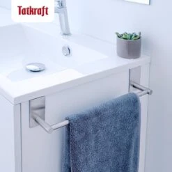 Tatkraft John - Zelkflevende Handdoekstang - Vaatdoek/Keukengerei/Handdoeken Stang Houder Rek Handdoekenrek Muur Steun - Wand Ophangsysteem Voor In De Keuken/Badkamer/Keukenkast - Handdoekrek Handdoekenstang - Zonder Boren - Geborsteld RVS - 40CM -Merkloos Shop 1200x1200 492