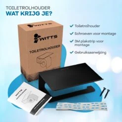 WITTS WC Rolhouder Met Plankje - Zelfklevend - Hoge Kwaliteit - Toiletrolhouder -Merkloos Shop 1200x1200 50