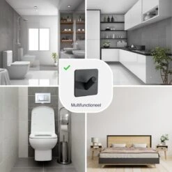4x Handdoekhaakjes (Zelfklevend) Van RVS Zwart – Zelfklevende Haakjes – Wandhaak – Handdoekhouder – Ophanghaken Voor Keuken Of Badkamer 18 4x Handdoekhaakjes (Zelfklevend) Van RVS Zwart – Zelfklevende Haakjes – Wandhaak – Handdoekhouder – Ophanghaken Voor Keuken Of Badkamer -Merkloos Shop 1200x1200 500