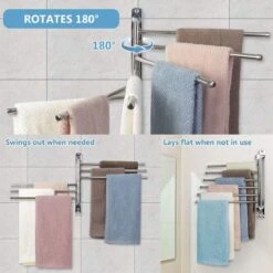 Handdokenrek Badkamer - Handdoekhouder RVS 180° Draaibare Badhanddoekhouder Met 6 Armen Zwenkarm Handdoekenrek Wandmontage Met Haken Badkamerhanddoekhouders Voor Badkamer, Keuken En Kledingkast - (WK 02123) 14 Handdokenrek Badkamer - Handdoekhouder RVS 180° Draaibare Badhanddoekhouder Met 6 Armen Zwenkarm Handdoekenrek Wandmontage Met Haken Badkamerhanddoekhouders Voor Badkamer, Keuken En Kledingkast - (WK 02123) -Merkloos Shop 1200x1200 513