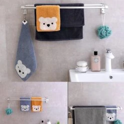 Merkloos Decopatent® Dubbele Handdoekrek - Handdoekhouder 2 Haken - Badkamer - Keuken - Zonder Boren - Handdoekenstang - Handdoekenrek -Merkloos Shop 1200x1200 529