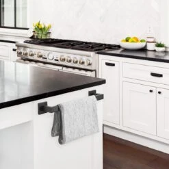 Handdoekrek - RVS - Badkameraccessoires - Keukenaccessoires - Mat Zwart - 40 Cm -Merkloos Shop 1200x1200 537