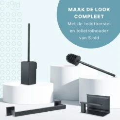 Handdoekrek - RVS - Badkameraccessoires - Keukenaccessoires - Mat Zwart - 40 Cm -Merkloos Shop 1200x1200 540