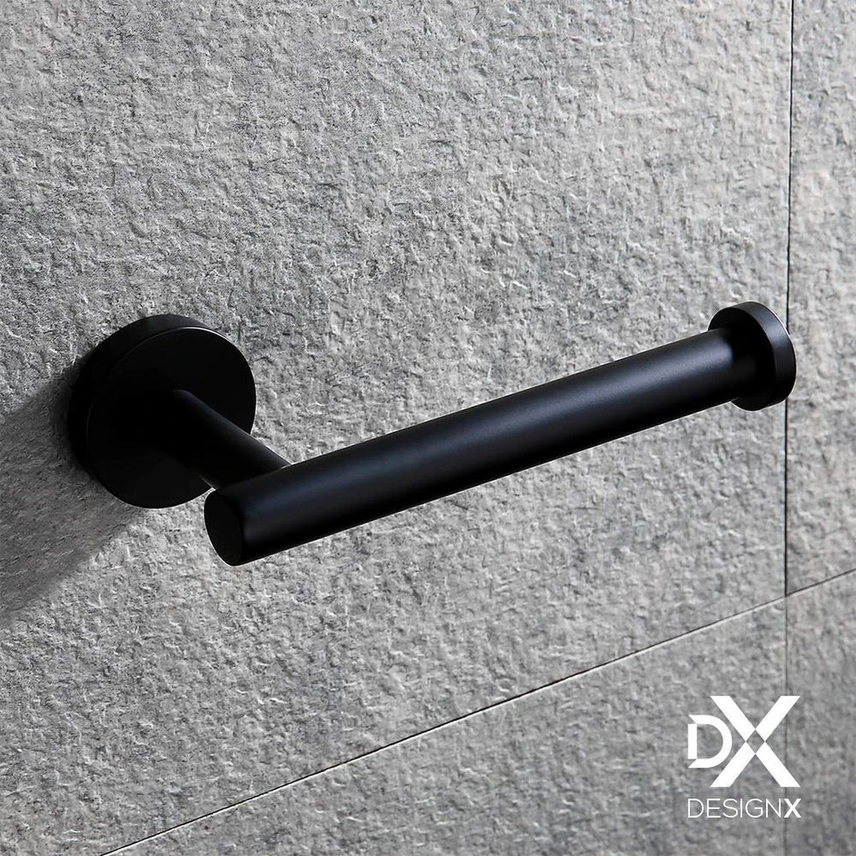 DesignX Toiletrolhouder Zwart - WC Rolhouder - Matte - Papier - Houder - Incl. Schroeven 11 DesignX Toiletrolhouder Zwart - WC Rolhouder - Matte - Papier - Houder - Incl. Schroeven - Afbeelding 9