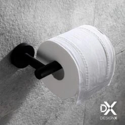 DesignX Toiletrolhouder Zwart - WC Rolhouder - Matte - Papier - Houder - Incl. Schroeven 25 DesignX Toiletrolhouder Zwart - WC Rolhouder - Matte - Papier - Houder - Incl. Schroeven -Merkloos Shop 1200x1200 56