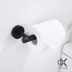 DesignX Toiletrolhouder Zwart - WC Rolhouder - Matte - Papier - Houder - Incl. Schroeven 26 DesignX Toiletrolhouder Zwart - WC Rolhouder - Matte - Papier - Houder - Incl. Schroeven -Merkloos Shop 1200x1200 57