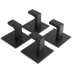 Stål Handdoekhaakjes Zelfklevend Zwart - Vierkant - 4 Stuks 15 Stål Handdoekhaakjes Zelfklevend Zwart - Vierkant - 4 Stuks -Merkloos Shop 1200x1200 572
