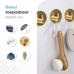 Trendfield Handdoekhaakjes Zelfklevend Goud - 2 Ronde Gouden Handdoek Haakjes - Handdoekhaak - Goud -Merkloos Shop 1200x1200 590