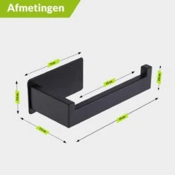 Toiletrolhouder Zonder Boren - Zwart - WC Rolhouder Zelfklevend -Merkloos Shop 1200x1200 6