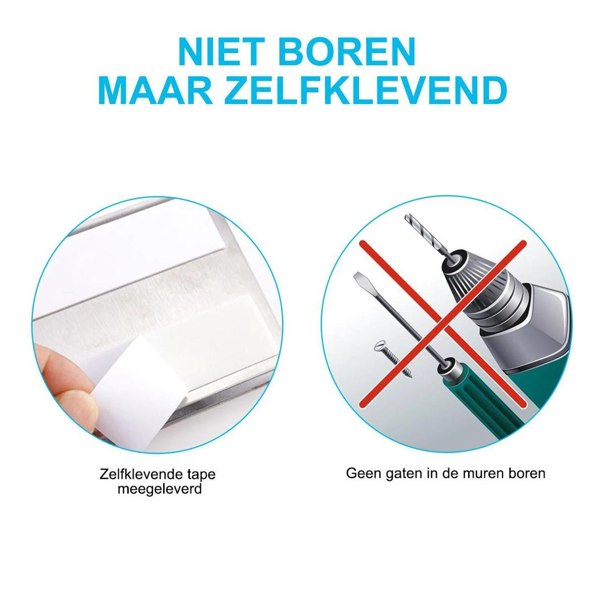 LifeGoods Handdoekhaakjes - Zelfklevend - Voor 3 Handdoeken - Handdoekklem - RVS - 1 Stuks 6 LifeGoods Handdoekhaakjes - Zelfklevend - Voor 3 Handdoeken - Handdoekklem - RVS - 1 Stuks - Afbeelding 4