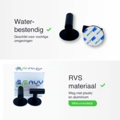 EAVY 2 Stuks Zelfklevende Handdoekhaakjes - Handdoekhouders - Plakhaakjes - Zwart -Merkloos Shop 1200x1200 650