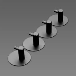 Handdoekhaakjes Set Zelfklevend Handdoekhouders Voor Badkamer En Keuken - 4 Stuks - RVS Mat Zwart -Merkloos Shop 1200x1200 658