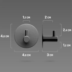 Handdoekhaakjes Set Zelfklevend Handdoekhouders Voor Badkamer En Keuken - 4 Stuks - RVS Mat Zwart -Merkloos Shop 1200x1200 659