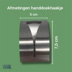 Waal© 2 Stuks RVS Handdoekhouders Zilver - Zelfklevend - Handdoek Klem - Handdoek Haak -Merkloos Shop 1200x1200 665