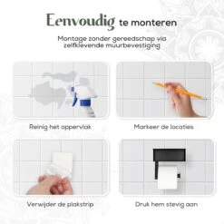 Gatot Goodies RVS Toiletrolhouder Met Plankje - WC Rolhouder Zwart Zonder Boren –Toiletpapierhouder Zelfklevend – Met Lade -Merkloos Shop 1200x1200 67