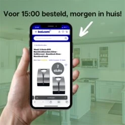 Waal© 2 Stuks RVS Handdoekhouders Zilver - Zelfklevend - Handdoek Klem - Handdoek Haak -Merkloos Shop 1200x1200 670