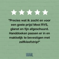 Waal© 2 Stuks RVS Handdoekhouders Zilver - Zelfklevend - Handdoek Klem - Handdoek Haak -Merkloos Shop 1200x1200 671