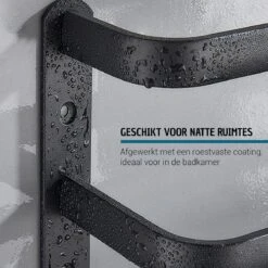 Vannons - Handdoekrek - Handdoekrek Badkamer - 2 Handdoeken - Zwart -Merkloos Shop 1200x1200 675