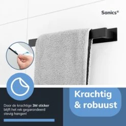 Sanics Handdoekrek Zwart 40 CM – Badkamer Of Keuken – Handdoekstang Zelfklevend – Handdoekhouder 21 Sanics Handdoekrek Zwart 40 CM – Badkamer Of Keuken – Handdoekstang Zelfklevend – Handdoekhouder -Merkloos Shop 1200x1200 681