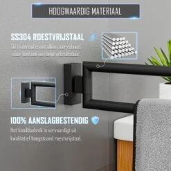 Nolad® Handdoekrek 2 Armig - Handdoekhouder - Handdoekenrek - RVS - Zwart 12 Nolad® Handdoekrek 2 Armig - Handdoekhouder - Handdoekenrek - RVS - Zwart -Merkloos Shop 1200x1200 711