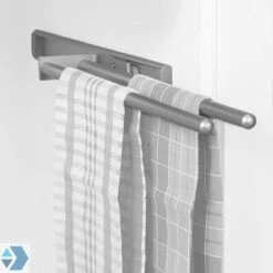 Eleganca Handdoekrek – Handdoekhouder Keuken – Handdoekstang – Ideaal Voor In Keukenkastjes – 44cm Uittrekbaar – 2 Armen – Handdoekrek Badkamer – Inclusief Bevestigingsmateriaal – Hoge Kwaliteit Aluminium – Zilver -Merkloos Shop 1200x1200 722