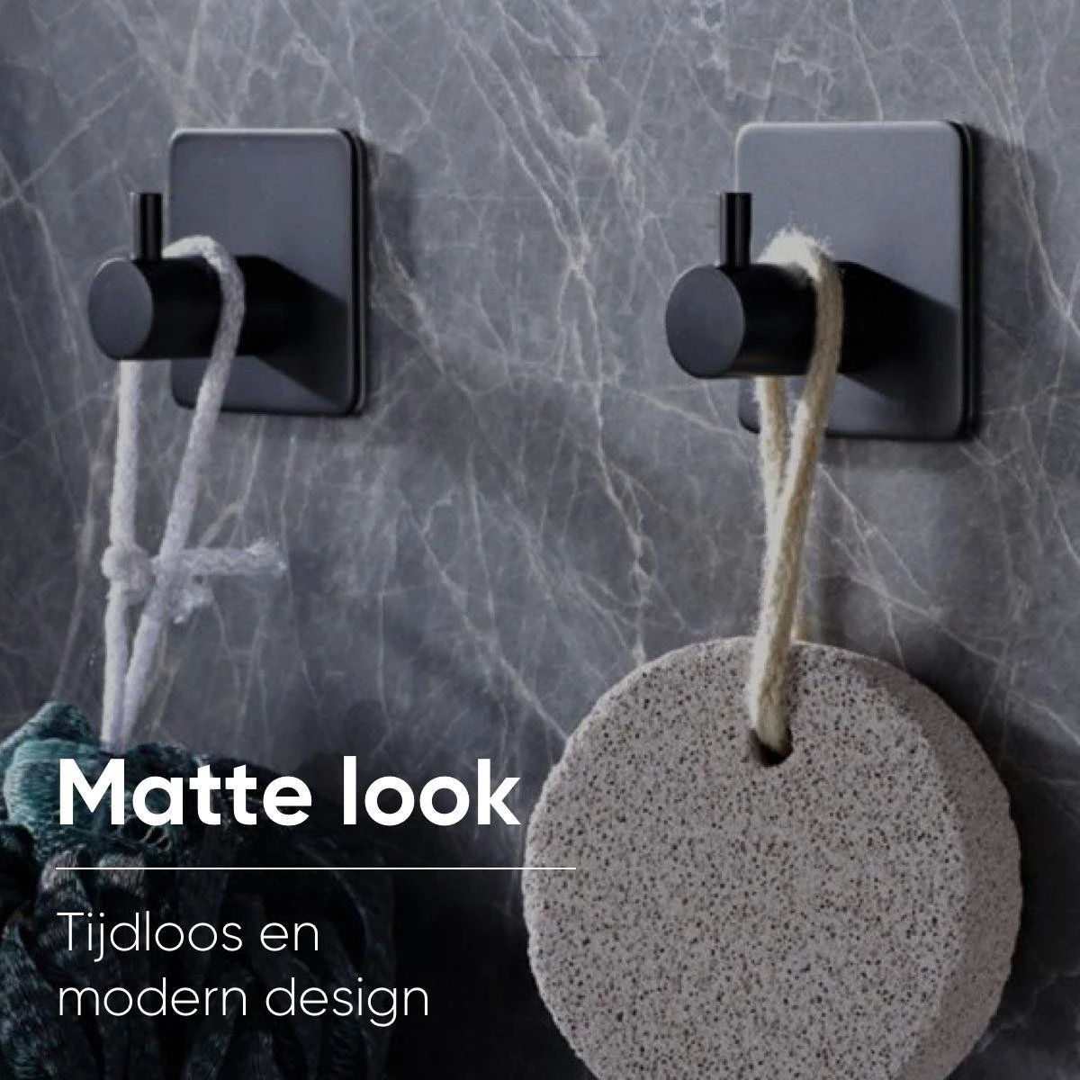 Trendfield Handdoekhaakjes Zelfklevend Zwart - 4 Vierkante Zwarte Handdoek Haakjes - Handdoekhaak - Zwart 5 Trendfield Handdoekhaakjes Zelfklevend Zwart - 4 Vierkante Zwarte Handdoek Haakjes - Handdoekhaak - Zwart - Afbeelding 3