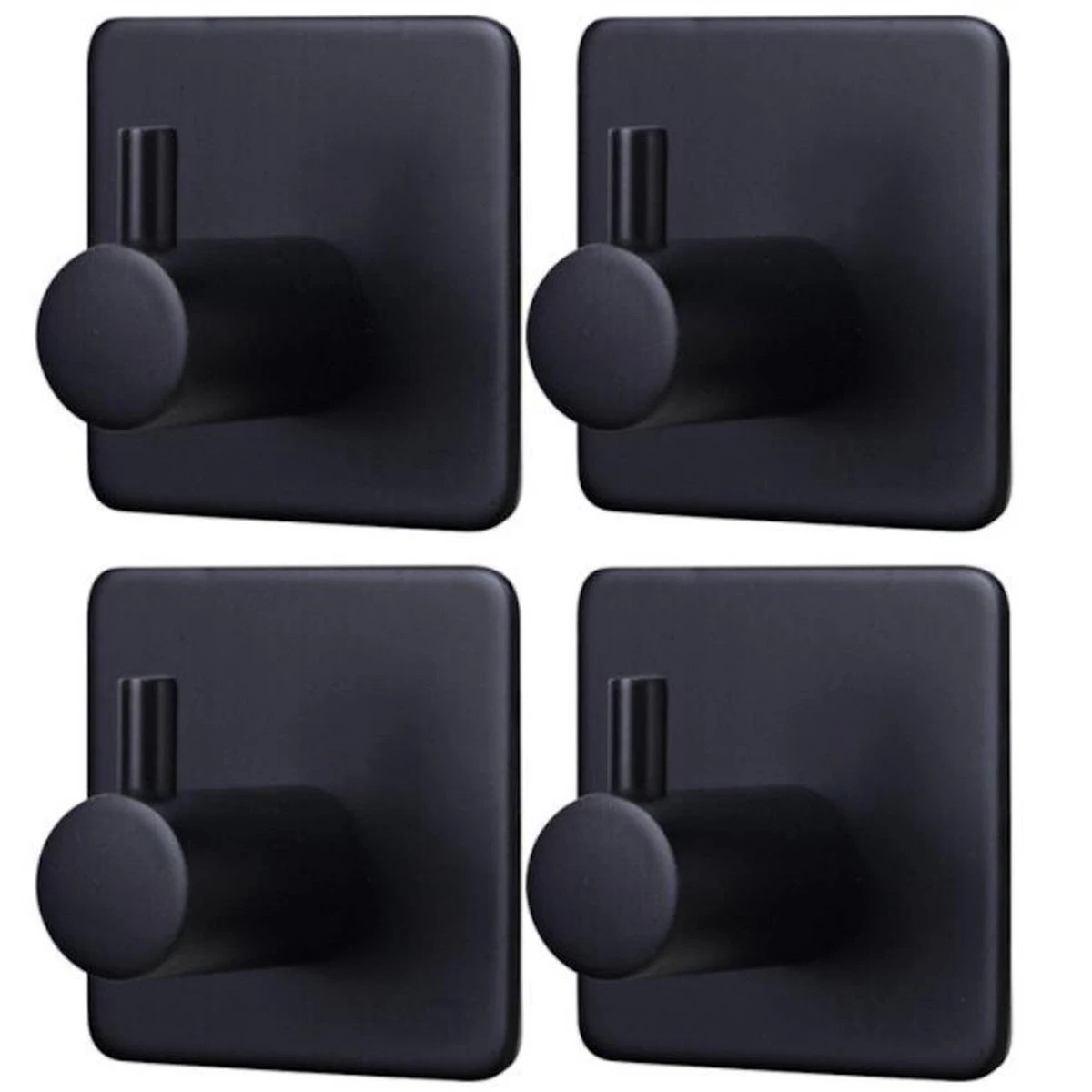 Trendfield Handdoekhaakjes Zelfklevend Zwart - 4 Vierkante Zwarte Handdoek Haakjes - Handdoekhaak - Zwart 9 Trendfield Handdoekhaakjes Zelfklevend Zwart - 4 Vierkante Zwarte Handdoek Haakjes - Handdoekhaak - Zwart - Afbeelding 7