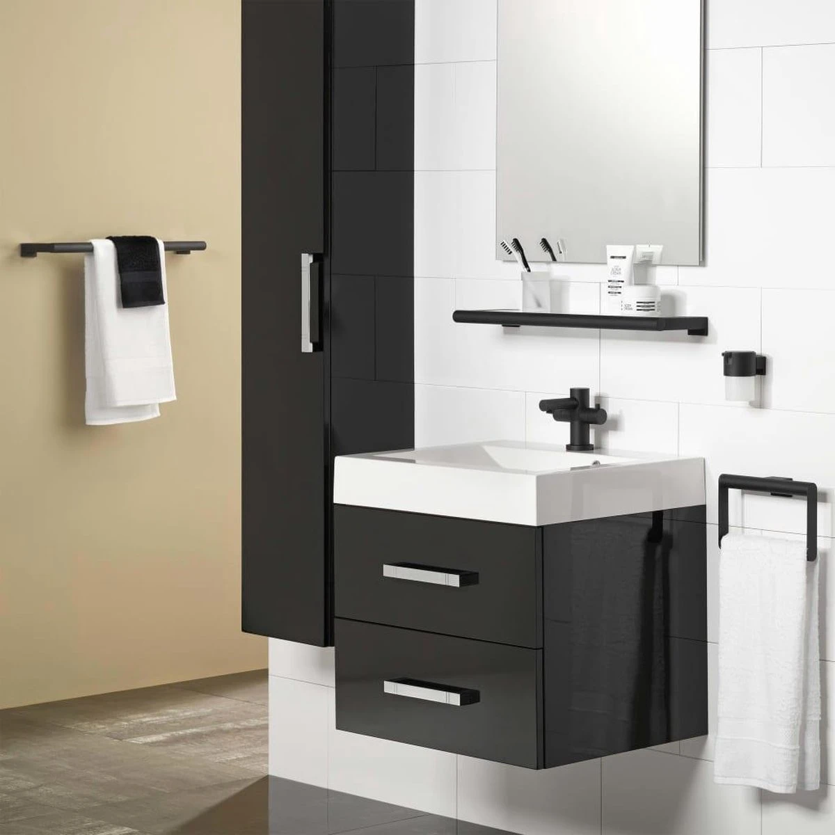 Tiger Bold - Handdoekrek 60 Cm - Zwart 8 Tiger Bold - Handdoekrek 60 Cm - Zwart - Afbeelding 6