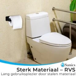 Sanics WC Rolhouder Zonder Boren - Toiletrolhouder Zelfklevend - Closetrolhouder Zwart/RVS 20 Sanics WC Rolhouder Zonder Boren - Toiletrolhouder Zelfklevend - Closetrolhouder Zwart/RVS -Merkloos Shop 1200x1200 76
