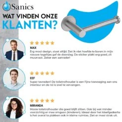 Sanics WC Rolhouder Zonder Boren - Toiletrolhouder Zelfklevend - Closetrolhouder Zilver/RVS -Merkloos Shop 1200x1200 85