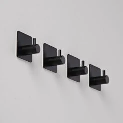 Handdoekhaakjes - Badkamer Zelfklevend – 4 Stuks – RVS - Zwart -Merkloos Shop 1200x1200 879