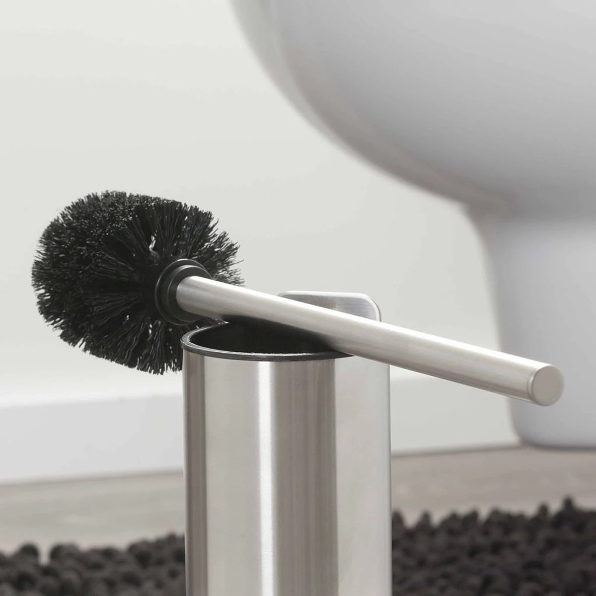 Tiger Colar - Toiletborstel Met Houder - RVS Geborsteld 4 Tiger Colar - Toiletborstel Met Houder - RVS Geborsteld - Afbeelding 2