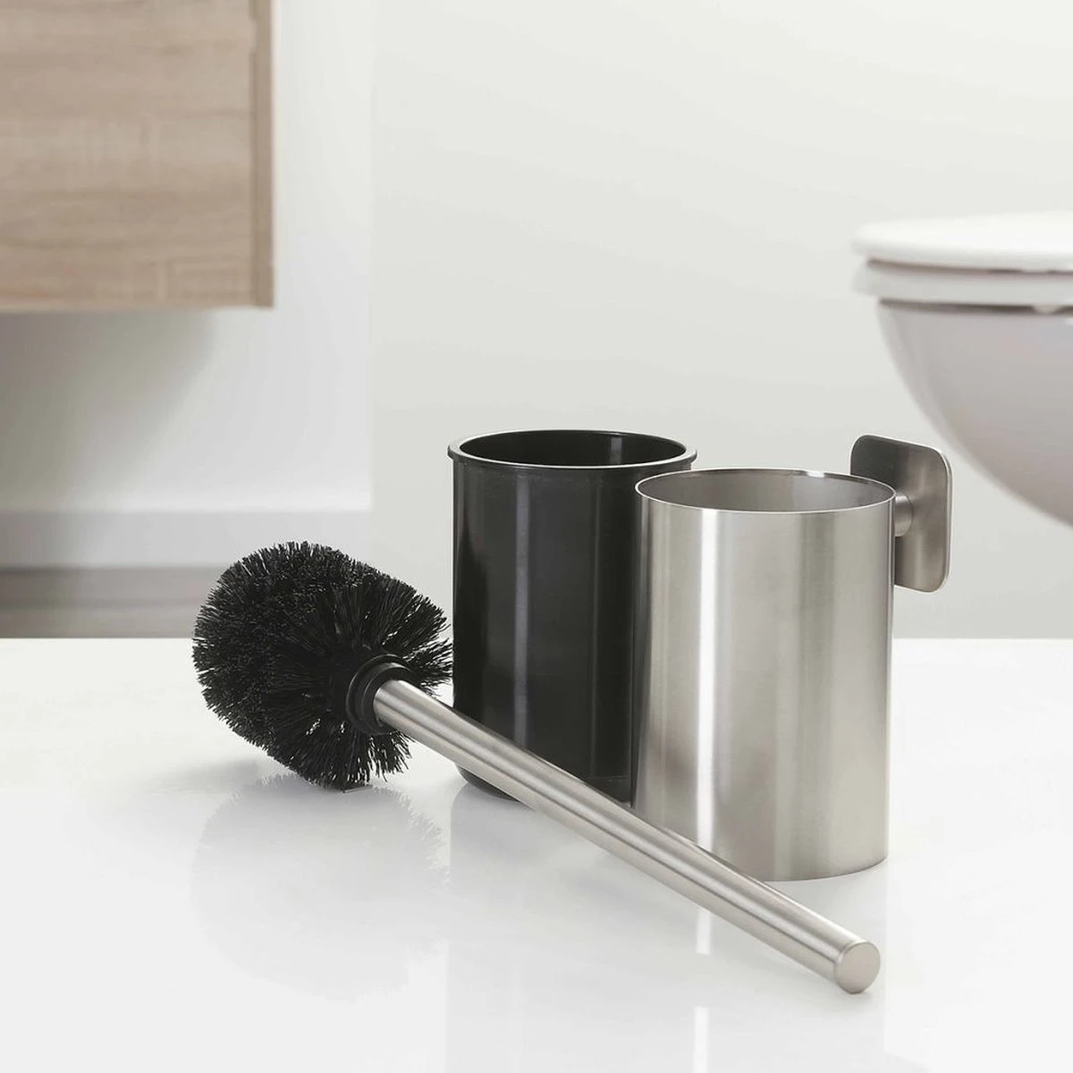 Tiger Colar - Toiletborstel Met Houder - RVS Geborsteld 7 Tiger Colar - Toiletborstel Met Houder - RVS Geborsteld - Afbeelding 5