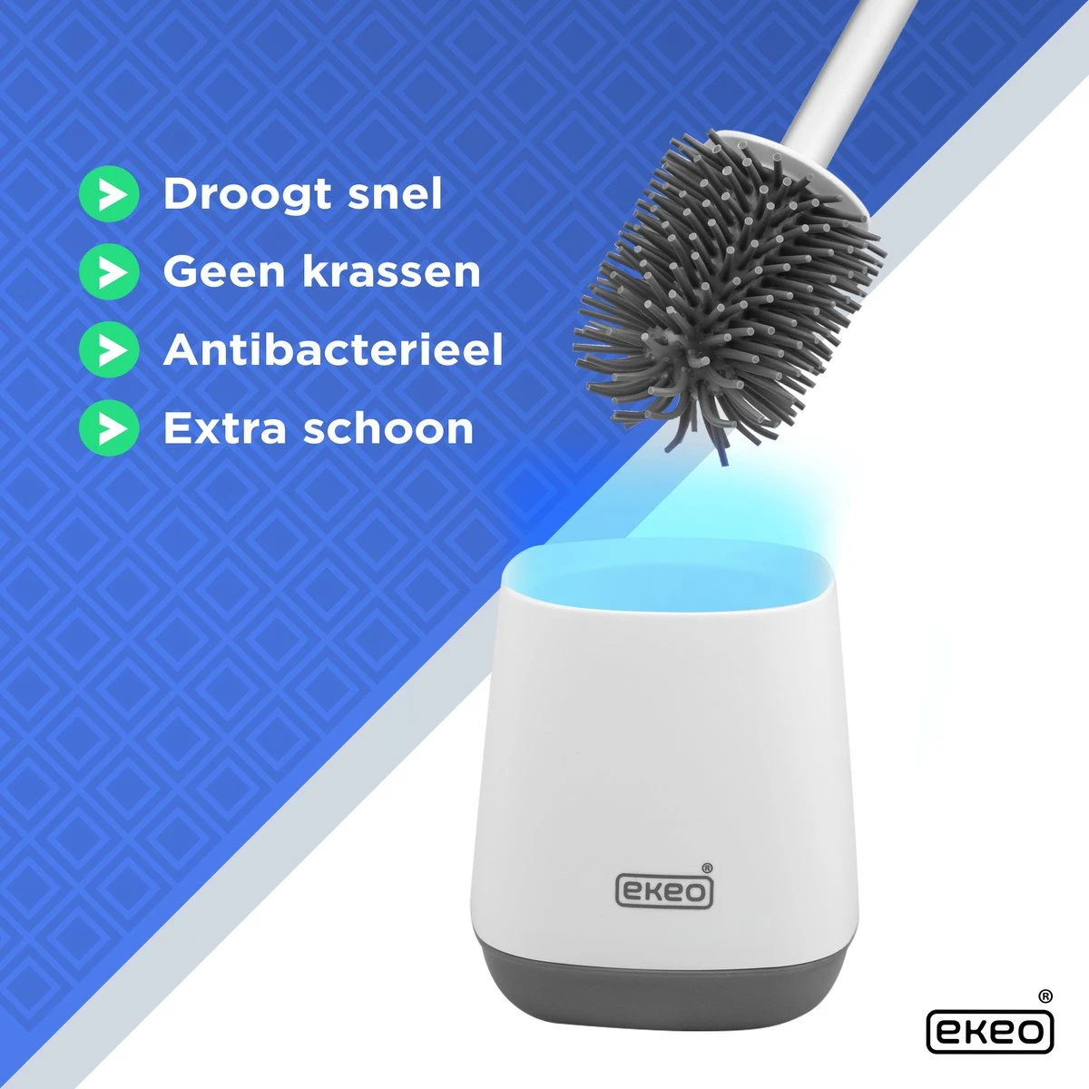 Toiletborstel Siliconen Met Houder - Sneldrogend, Hygiënisch & Antibacteriële Werking - WC Borstel - Toilet Borstel Houder (EXTRA SILICONE BORSTEL GRATIS) 4 Toiletborstel Siliconen Met Houder - Sneldrogend, Hygiënisch & Antibacteriële Werking - WC Borstel - Toilet Borstel Houder (EXTRA SILICONE BORSTEL GRATIS) - Afbeelding 2