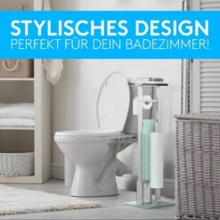 EDELHAND© Toiletpapierhouder Staand Als Toiletset [met GRATIS Toiletborstel] - Roestvrijstalen Toiletpapierhouder Staand Met Toiletborstel En Toiletpapieropslag - Toiletset Met Dienblad -Merkloos Shop 1200x1200 9