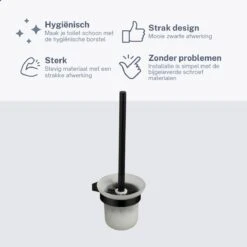 Homeson WC Borstel Houder - WC-borstel Houder - WC Borstel - Toiletborstel - Toiletborstel Houder - Toilet Borstel Houder - WC Borstel Met Houder - WC Borstel Zwart - WC Borstel Muur - WC Borstel Houder Hangend -Merkloos Shop 1200x1200 941