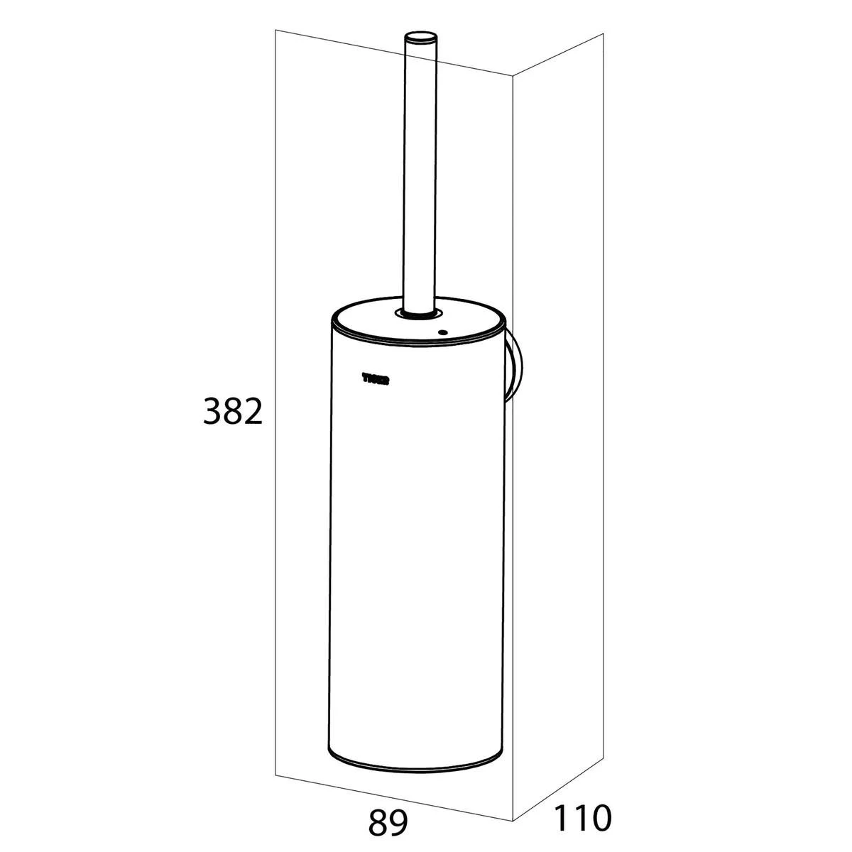 Tiger Noon Toiletborstel Met Houder - Zwart 8 Tiger Noon Toiletborstel Met Houder - Zwart - Afbeelding 6